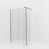 Balmani Modular inloopdouche met vaste zijwand: 120 x 200 cm, Mikado, Brushed GunMetal profielen