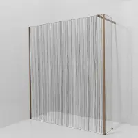 Balmani Modular inloopdouche met vaste zijwand: 180 x 200 cm, Mikado met coating, Brushed Rosegold profielen