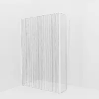 Balmani Modular inloopdouche met vaste zijwand: 140 x 200 cm, Mikado, Mat witte profielen