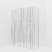 Balmani Modular inloopdouche met vaste zijwand: 160 x 200 cm, Mikado, Mat witte profielen