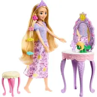 Disney Princess Rapunzel With Dressing Table Doll Roze