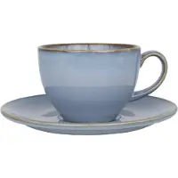 Bonna Sky Hygge - Thee kopjes & schotel - 230 cc - Porselein - set van 6