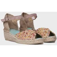 Toni pons Espadrilles met sleehak voor dames in veelkleurige stof | BRUNA