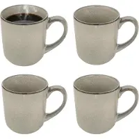 Secret De Gourmet Koffiemok - 4x - lichtgroen - keramiek - 420 ml - beker - mokken