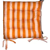 Mica Decorations Mica Kim Stoelkussen Oranje 46x46x7 cm – Comfortabel Tuinstoelkussen met Vulling en Touwtjes