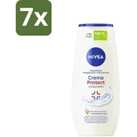 Nivea - Douchegel - Crème Protect & Dexpantenol - Unieke Crème Geur - 250 ml - Bulkverpakking - 7 stuks