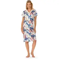 Comtessa Ascafa Nachthemd 'Cheerful Berries' - Dames Nachtmode - Korte Mouw - Wit - Maat 44