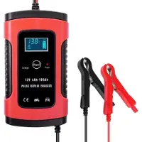 12V acculader - Druppellader - Slimme lader voor loodzuuraccu's - Voor Auto Motor Scooter - Acculader - 5A tot 6A - LCD-Display