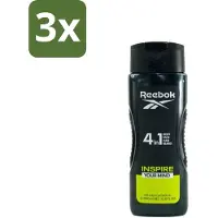 Reebok - Inspire Your Mind - Douchegel - 4 in 1 - 400 ml - Bulkverpakking - 3 stuks