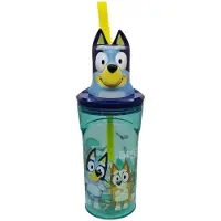Bluey Drinkbeker - 360 ml - Rietjesbeker - 1 stuk - Splash 3D - Voor verjaardagen en feestjes