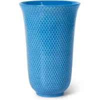Lyngby Porcelæn Rhombe vaas 20 cm Blauw