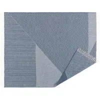 NJRD Stripes wollen plaid 130x185 cm Blauw