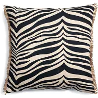 Classic collection Zebra kussen 50x50 cm Zwart