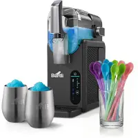 Bardi Slushmachine grijs met set cups RVS