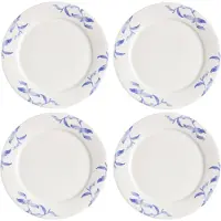 Scandi Living Havspil klein bord 21 cm 4-pak blauw-wit