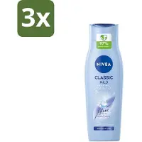 Nivea - Classic Mild Care Shampoo - Voor Extra Glans - 250 ml - Bulkverpakking - 3 stuks