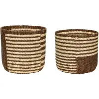 Hubsch Twine manden set van 2 stuks - 511505