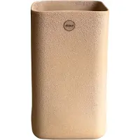DBKD Cube Pot Groot H25 Cm Zand - Bloempotten Keramiek Sand - 20220101s