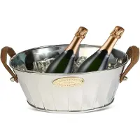 Culinary Concepts Heritage champagnekoeler met leren handvat 30 cm