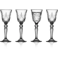 Lyngby Glas Melodia kristal likeurglazen - 5 cl - set van 4 - borrelglasjes voor schnaps en likeur, shotsglaasjes, vaatwasserbestendig