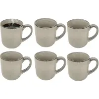 Secret De Gourmet Koffiemok - 6x - lichtgroen - keramiek - 420 ml - beker - mokken