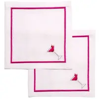 Vondels cocktail servet cosmopolitan white (set van 2)