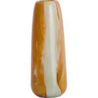 Light & Living Light&living Vaas Ø15x40 cm KALUDRA glas oranje+olijf groen