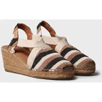 Toni pons Gestreepte espadrille met sleehak en elastische bandjes | TERRA-AB