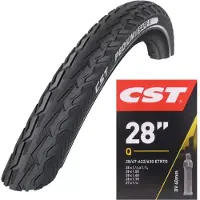 CST Anti-lek fietsbandenset - 3mm bescherming - 28 inch - Zwart met reflectie
