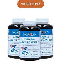 Norsan | OMEGA-3 ARKTIS CAPSULES MET NATUURLIJK LEVERTRAAN | VOORDEELPAK | 3 POTTEN X 120 CAPSULES