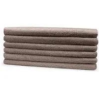 Eleganzzz Gastendoekjes - Set van 6 - Gastendoekje 30x50cm - 420 gr/m2 - 100% Katoen - taupe