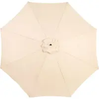 OKWISH Dubbele Parasol – 450 Cm – Kantelbaar Met Draaislinger – Staal – Khaki – Grote Schaduw Voor Tuin En Terras