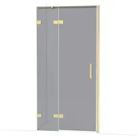 Maxaro Diamond Douchedeur | 100 cm Lichtgoud Rookglas Draaideur