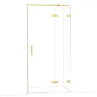 Maxaro Diamond Douchedeur | 100 cm Lichtgoud Helder glas Draaideur
