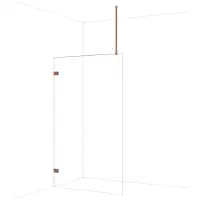 Maxaro Diamond Inloopdouche | 120 cm Glanzend koper Helder glas Vaste wand