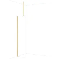 Maxaro Diamond Inloopdouche | 50 cm Glanzend lichtgoud Helder glas Vaste wand