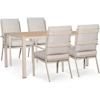 Lifestyle Garden Furniture Lifestyle Lecce/Creta 160x90 cm dining tuinset 5-delig