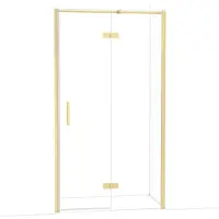 Maxaro Diamond Douchedeur | 110 cm Lichtgoud Helder glas Draaideur