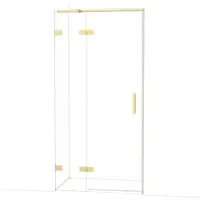 Maxaro Diamond Douchedeur | 100 cm Lichtgoud Helder glas Draaideur