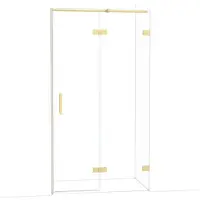 Maxaro Diamond Douchedeur | 110 cm Lichtgoud Helder glas Draaideur