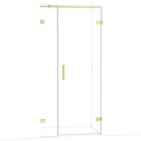 Maxaro Diamond Douchedeur | 95 cm Lichtgoud Helder glas Draaideur