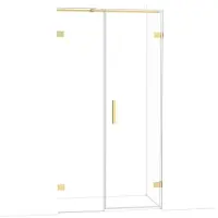 Maxaro Diamond Douchedeur | 105 cm Lichtgoud Helder glas Draaideur
