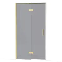 Maxaro Diamond Douchedeur | 110 cm Lichtgoud Rookglas Draaideur