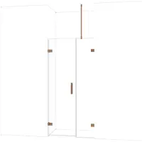Maxaro Diamond Douchedeur | 95 cm Glanzend koper Helder glas Draaideur