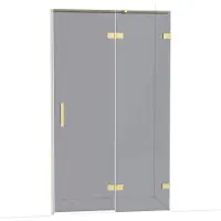 Maxaro Diamond Douchedeur | 120 cm Lichtgoud Rookglas Draaideur