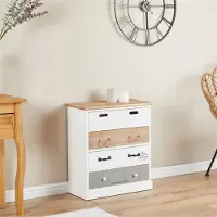 CARO-Möbel SALVA ladekast in vintage look met 4 brede laden