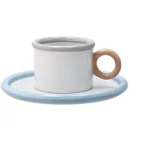 Scandi Living Chunky kop met schotel Blauw-grijs
