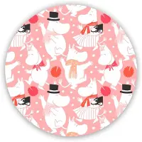 Opto Design Moomin celebration onderzetter Ø21 cm Wit-roze