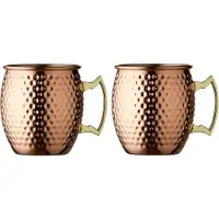 Lyngby Glas Moscow Mule Mok Glas Copper 400 ml (2-delig)