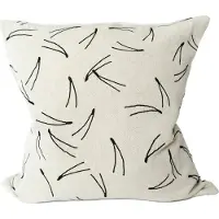 Fine Little Day Barr kussenhoes geborduurd 48x48 cm Natuur-zwart
